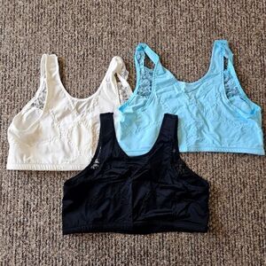 Comfit Plus Size Bras Full Coverage Wirefree Comfort Minimizer 3XL 3Pack